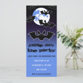 Batty Halloween/Birthday Invites Kaart (Staand voorkant)