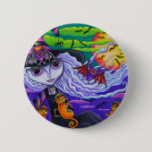 Batty Halloween Button (Voorkant)
