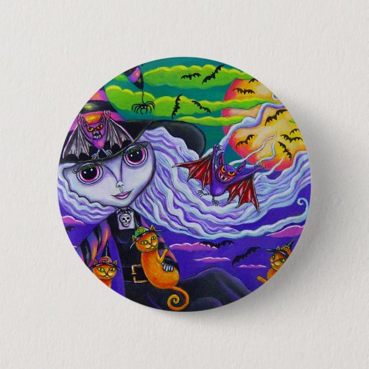 Batty Halloween Button (Voorkant)