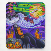 Batty Halloween Mousepad Muismat (Voorkant)