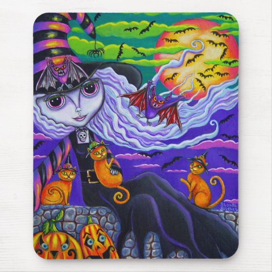 Batty Halloween Mousepad Muismat (Voorkant)
