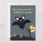 Batty Halloween Uitnodiging (Voorkant)