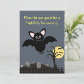 Batty Halloween Uitnodiging (Staand voorkant)