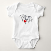 Batty Heart Baby Bodysuit (Voorkant)