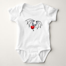 Batty Heart Baby Bodysuit