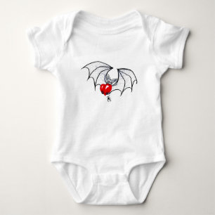 Batty Heart Baby Bodysuit