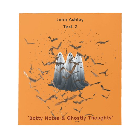 Batty Notes & Ghostly Thoughts notitieblok (Voorkant)