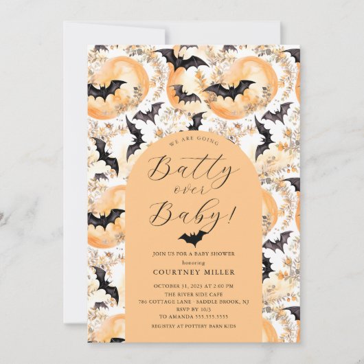 Batty Over Baby Baby shower Kaart (Voorkant)