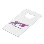 Batty over je vlekken creditkaart flessenopener (Voorkant Gekanteld)