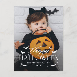 Batty Overlay Halloween Fotokaart Briefkaart