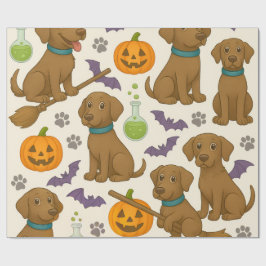 Batty Puppy Halloween Fun Cadeaupapier