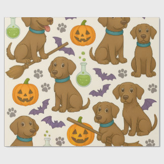 Batty Puppy Halloween Fun Cadeaupapier