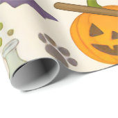 Batty Puppy Halloween Fun Cadeaupapier (Rol Hoek)