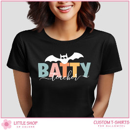  Batty Teacher Halloween T-shirt