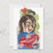 Batty Valentijn Dag Nerd Girl Feestdagenkaart (Voorkant)