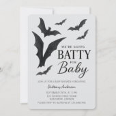 Batty voor Baby Halloween vleermuizen Baby shower Kaart (Voorkant)