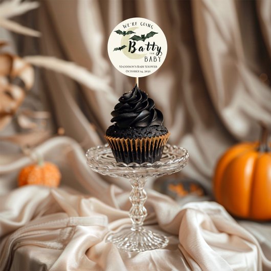 Batty voor Baby Herfst Crescent Moon Baby shower Vierkante Sticker