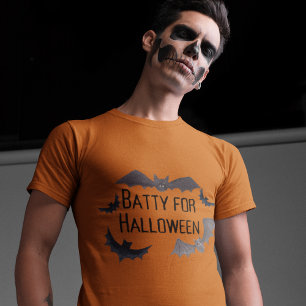Batty voor Halloween Bat Vampire Enge T-shirt