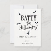 Batty voor Halloween-kaarten Kaart (Voorkant)