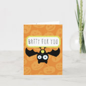 Batty voor je Halloween Kaart (Voorkant)