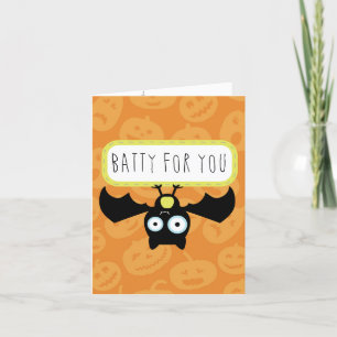 Batty voor je Halloween Kaart