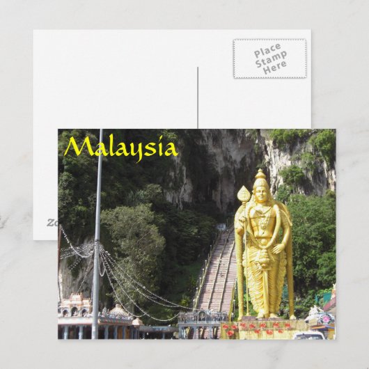 Batu Caves Statue Maleisië Briefkaart (Voorkant / Achterkant)
