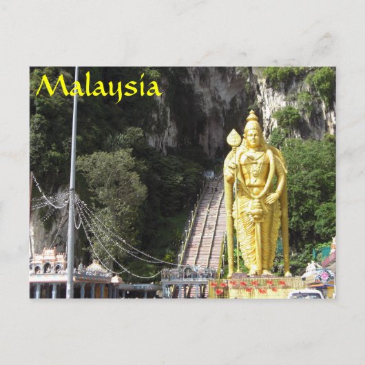 Batu Caves Statue Maleisië Briefkaart (Voorkant)