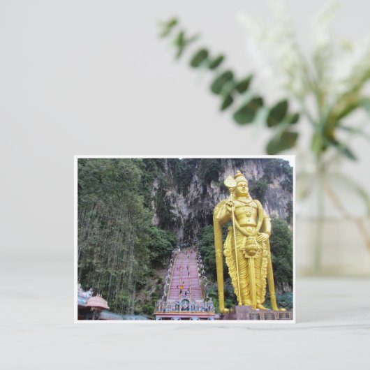 batu grot standbeeld briefkaart (Staand voorkant)