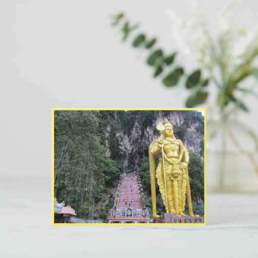 batu grott gouden beeld briefkaart (Staand voorkant)