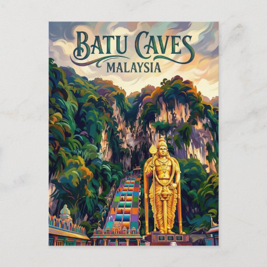 Batu-grotten Maleisië Briefkaart (Voorkant)