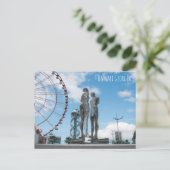 Batumi stad Georgia. Ali en Nino standbeeld Briefkaart (Staand voorkant)