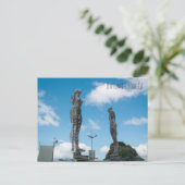 Batumi stad Georgia. Ali en Nino standbeeld Briefkaart (Staand voorkant)