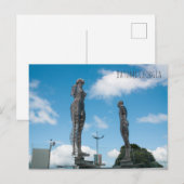 Batumi stad Georgia. Ali en Nino standbeeld Briefkaart (Voorkant / Achterkant)
