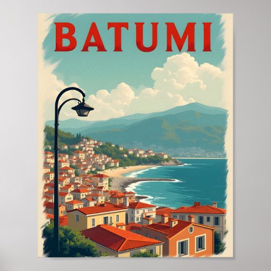 Batumi vintage reisposter poster (Voorkant)