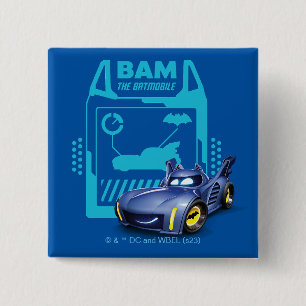 Batwheels™ BAM - De Batmobile Vierkante Button 5,1 Cm