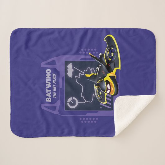 Batwheels™ Batwing - Het vleermuisvlak Sherpa Deken (Voorkant (horizontaal))