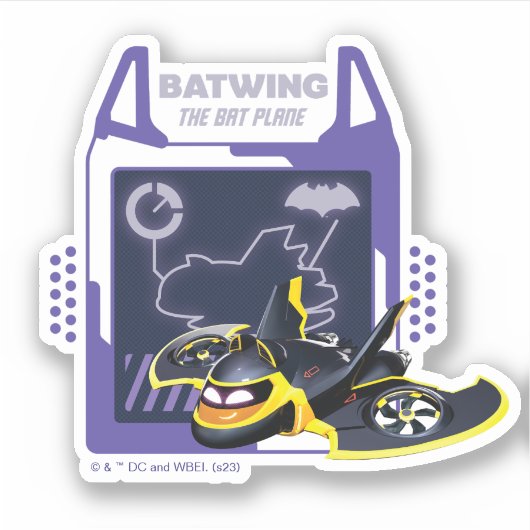 Batwheels™ Batwing - Het vleermuisvlak Sticker (Voorkant)