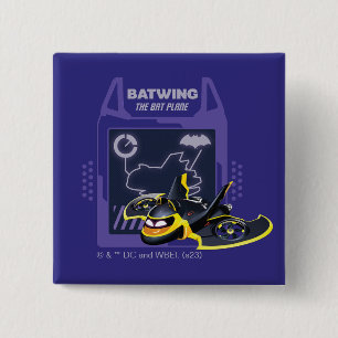 Batwheels™ Batwing - Het vleermuisvlak Vierkante Button 5,1 Cm
