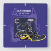 Batwheels™ Batwing - Het vleermuisvlak Vierkante Klok (Voorkant)
