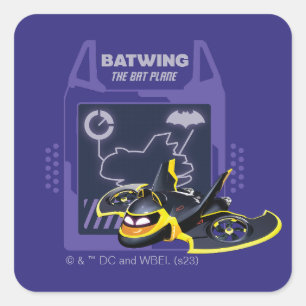 Batwheels™ Batwing - Het vleermuisvlak Vierkante Sticker