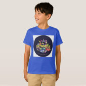 Batwheels bedrukt blauw T-shirt. T-shirt (Voorkant volledig)