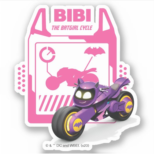 Batwheels™ Bibi - De Batgirl cyclus Sticker (Voorkant)