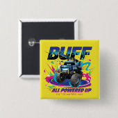 Batwheels™ Buff - Alles ingeschakeld Vierkante Button 5,1 Cm (Voorkant /achterkant)
