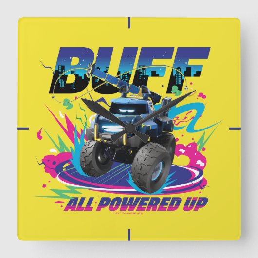 Batwheels™ Buff - Alles ingeschakeld Vierkante Klok (Voorkant)