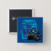 Batwheels™ Buff - De Bat Truck Vierkante Button 5,1 Cm (Voorkant /achterkant)