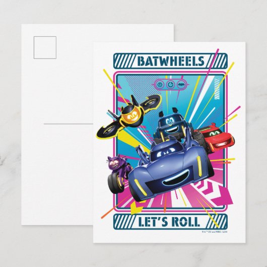 Batwheels™ - Laten we rollen Briefkaart (Voorkant / Achterkant)