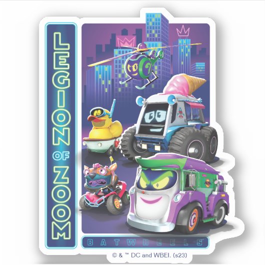 Batwheels™ - Legioen van Zoom Sticker (Voorkant)