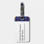 Batwheels™ Neon-omtrekpatroon Bagagelabel (Achterkant verticaal)