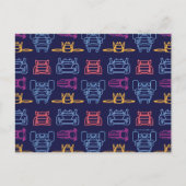 Batwheels™ Neon-omtrekpatroon Briefkaart (Voorkant)