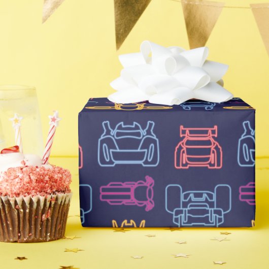 Batwheels™ Neon-omtrekpatroon Cadeaupapier (Verjaardagsfeest)